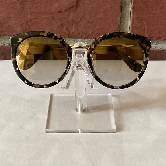 Dolce & Gabbana DG4268 Cube Black /Gold Round Mirror Sunglasses main image 8
